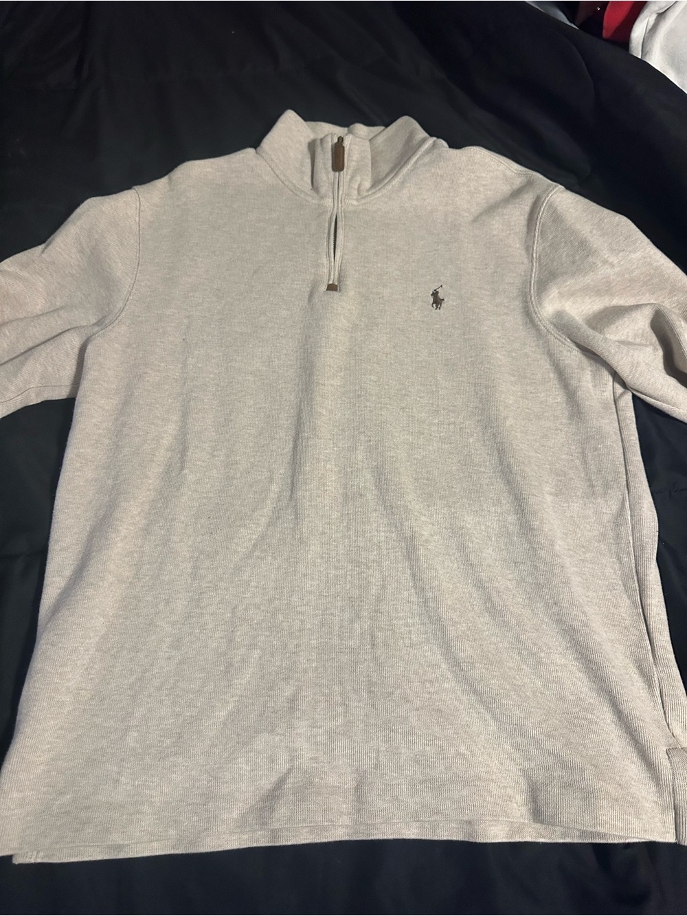Polo by Ralph Lauren Light Cream Quarter-Zip Pullover